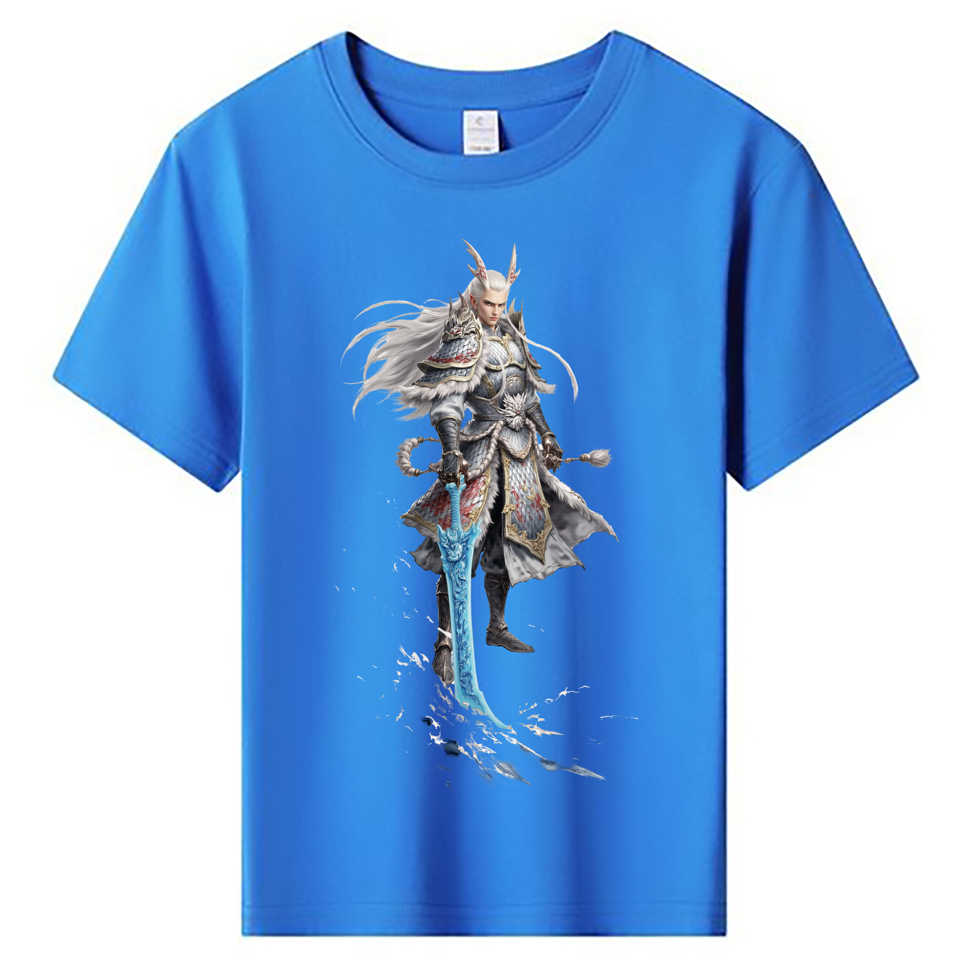 （画像用） Ne Zha 2 ナタ 魔童の大暴れ 綿100％キッズTシャツ（フロントプリント）